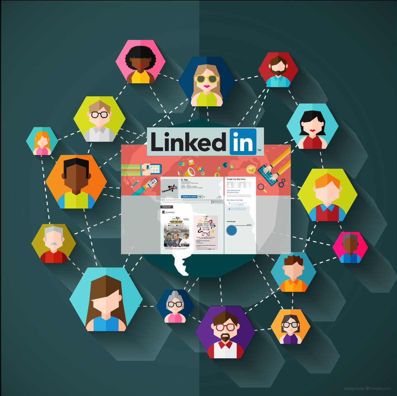 Linking into a social network online